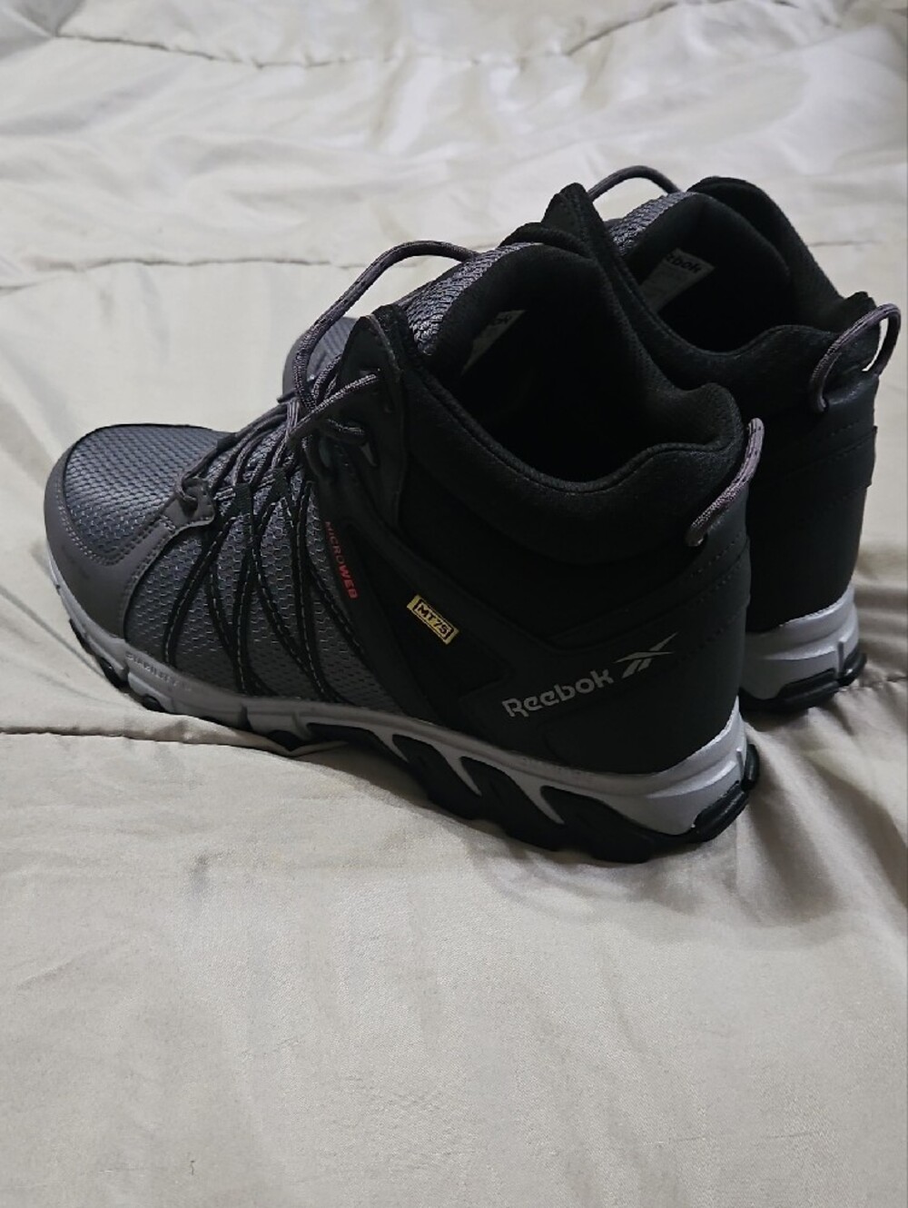 Reebok Men's Charcoal/Black High-Top Athletic Sneakers - Picture 3 of 5